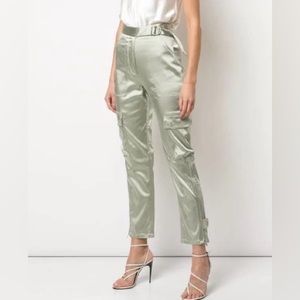 Jonathan Simkhai satin cargo trousers